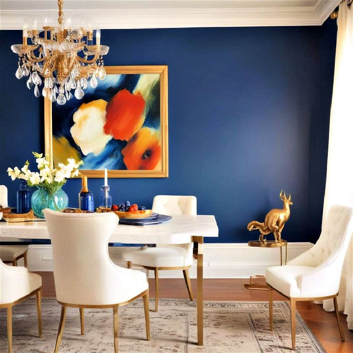 navy blue dining room paint color