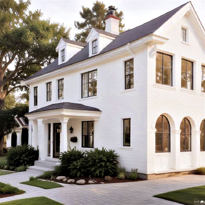 neutral yet refined dove white exterior