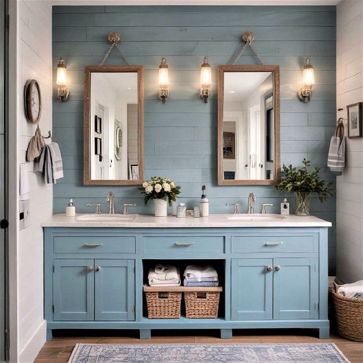 ocean blue bathroom vanity