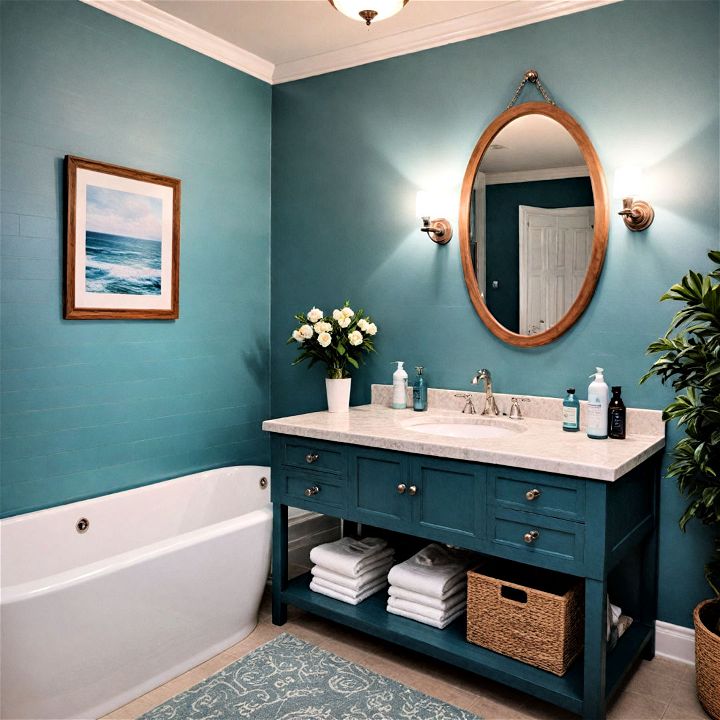 ocean inspired colors bathroom