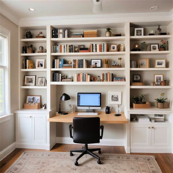 office built in shelves