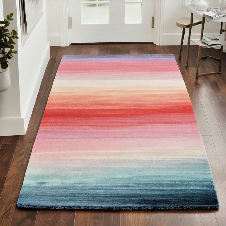 ombre design entryway rug