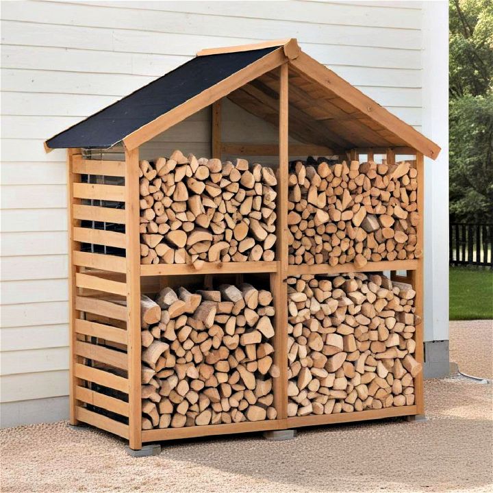 open air wood crib shed