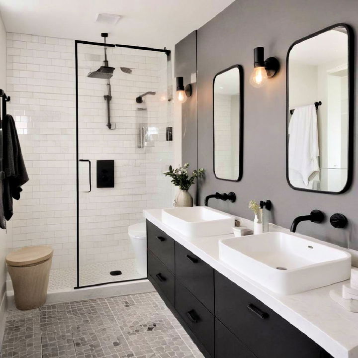 opt for matte black fixtures