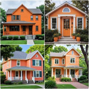 orange house exterior ideas