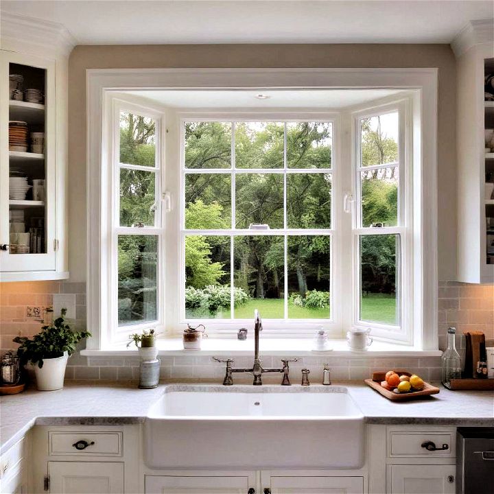oriel kitchen windows for space illusion