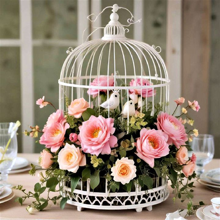 ornamental birdcage centerpiece