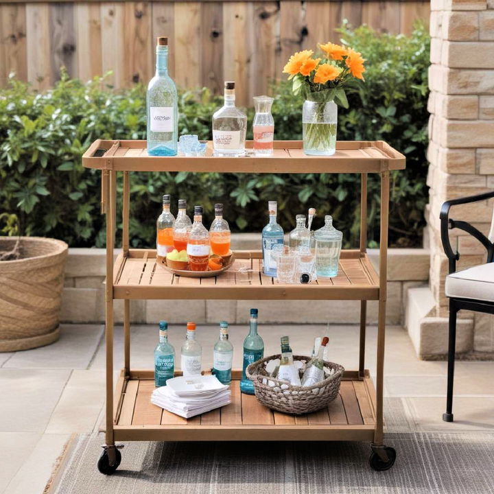 outdoor bar cart