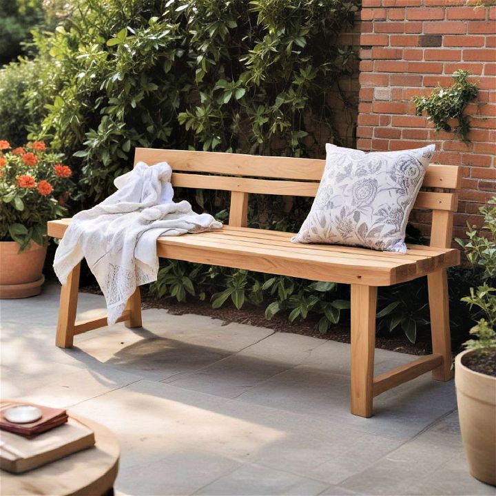 outdoor bench from wood