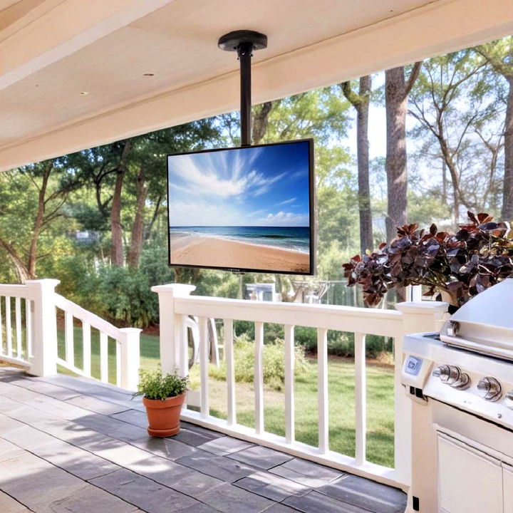 outdoor ceiling mounted tv