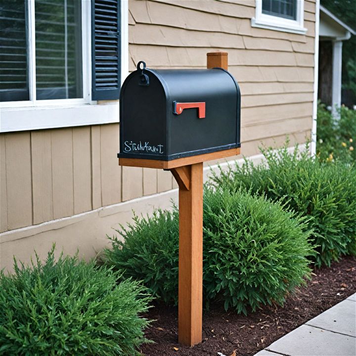outdoor chalkboard mailbox