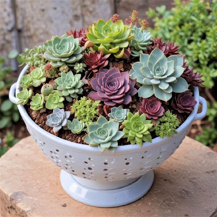 outdoor colanders for succulent container