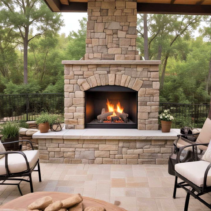 outdoor gas fireplace