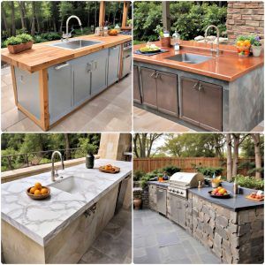 outdoor kitchen countertop ideas