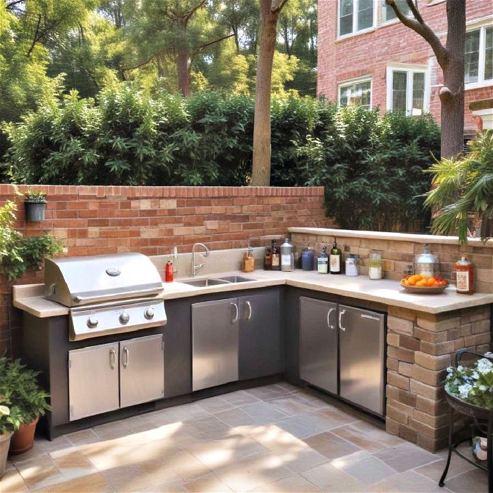 outdoor kitchen for hosting bbqs