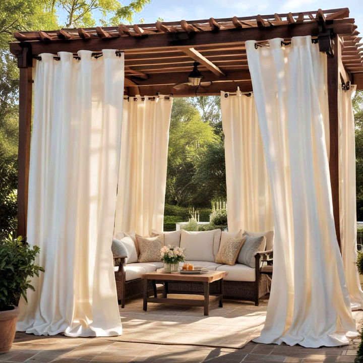 outdoor living room curtains