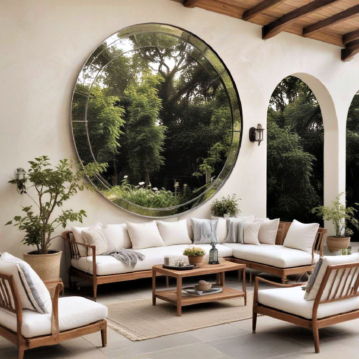 outdoor living room mirror