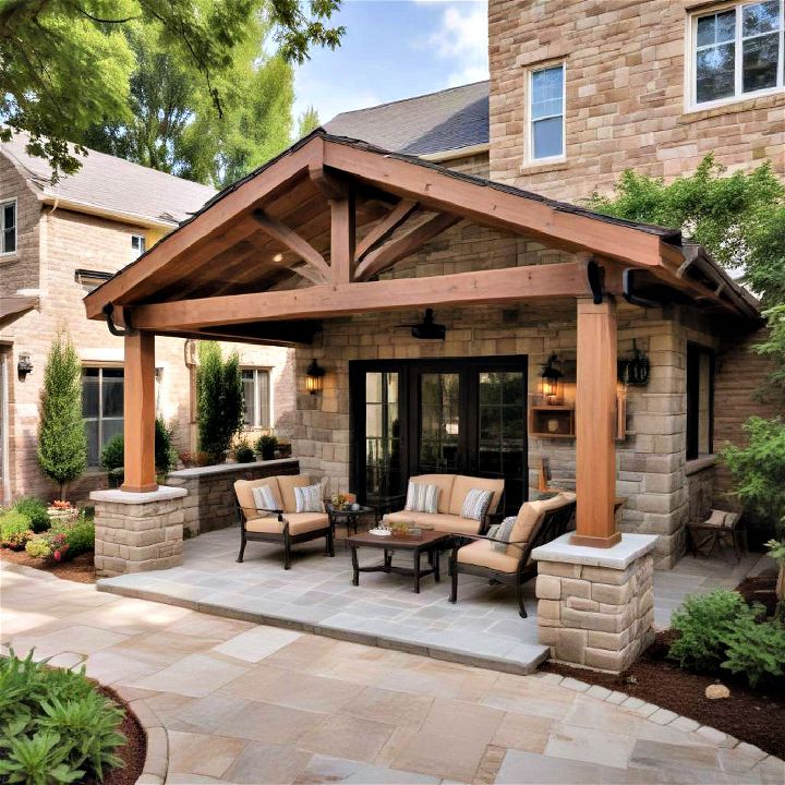 outdoor living with a patio