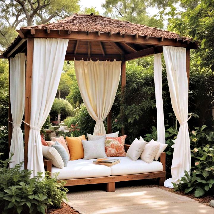 outdoor pavilion reading nook