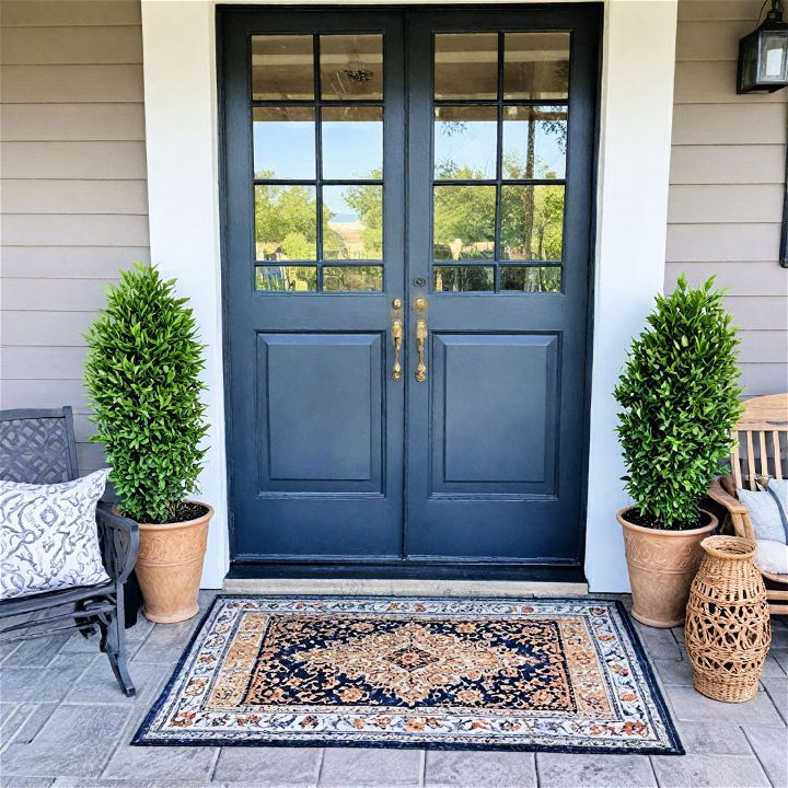 outdoor rug to make your entrance inviting