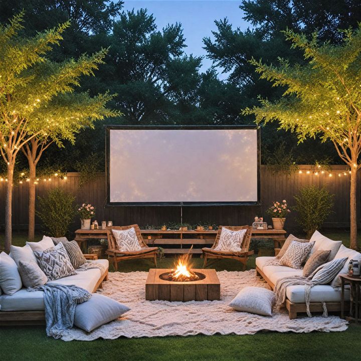 outdoor screen for movie nights