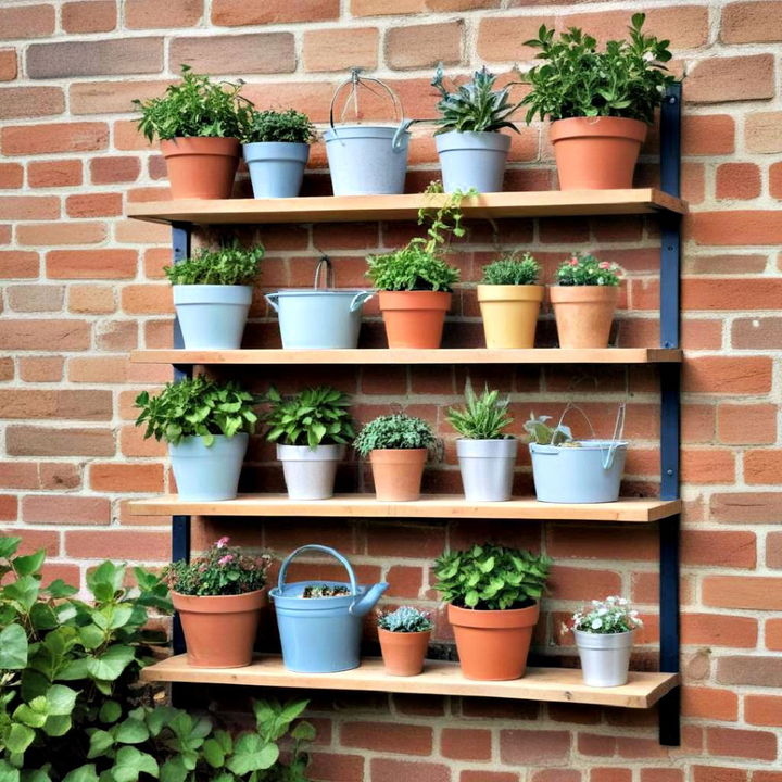 outdoor shelving storage solution for small garden