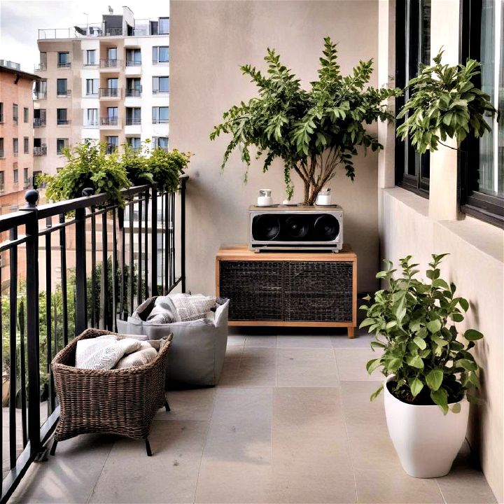 outdoor sound system to enhance the atmosphere