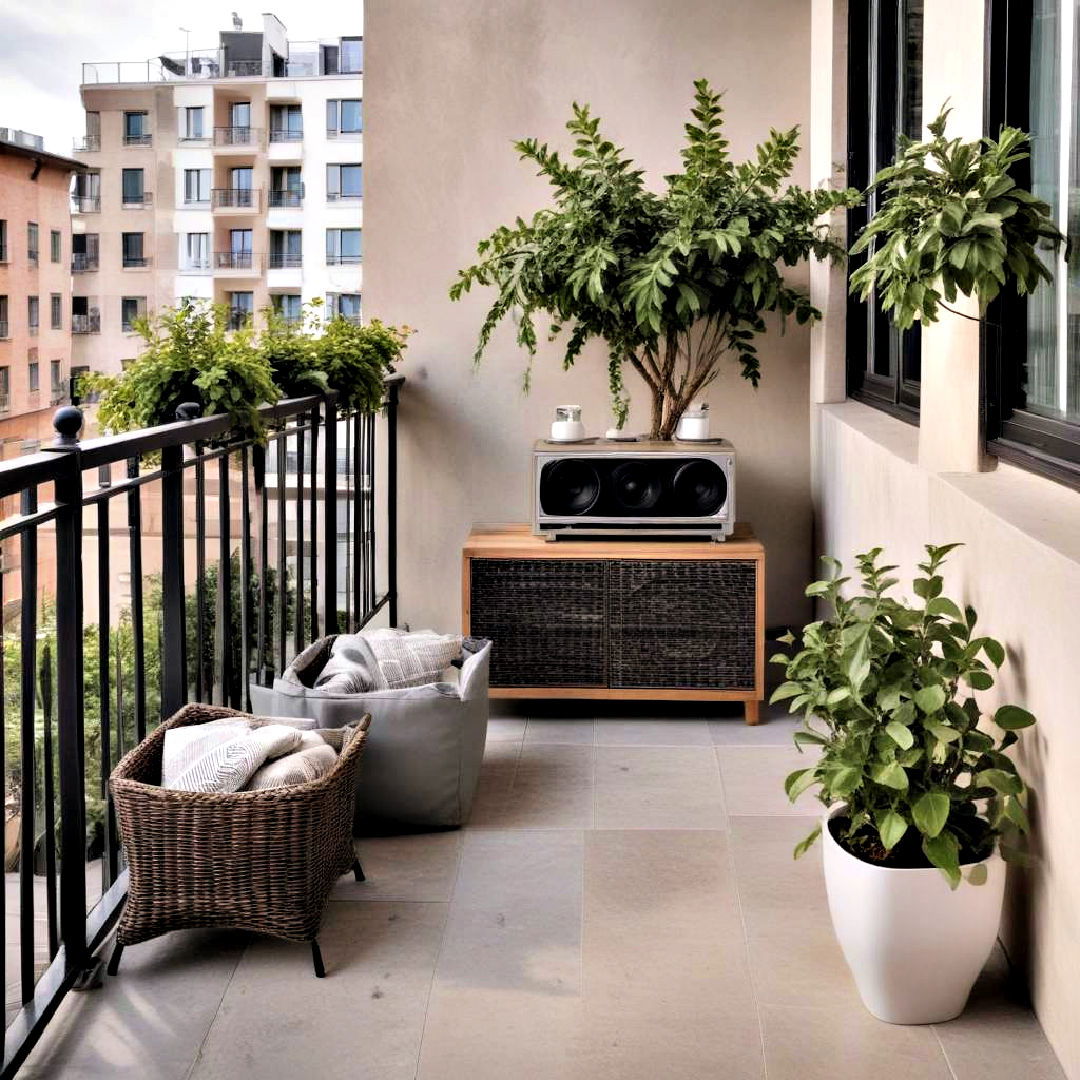 outdoor sound system to enhance the atmosphere