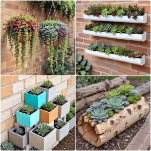 outdoor succulent container ideas