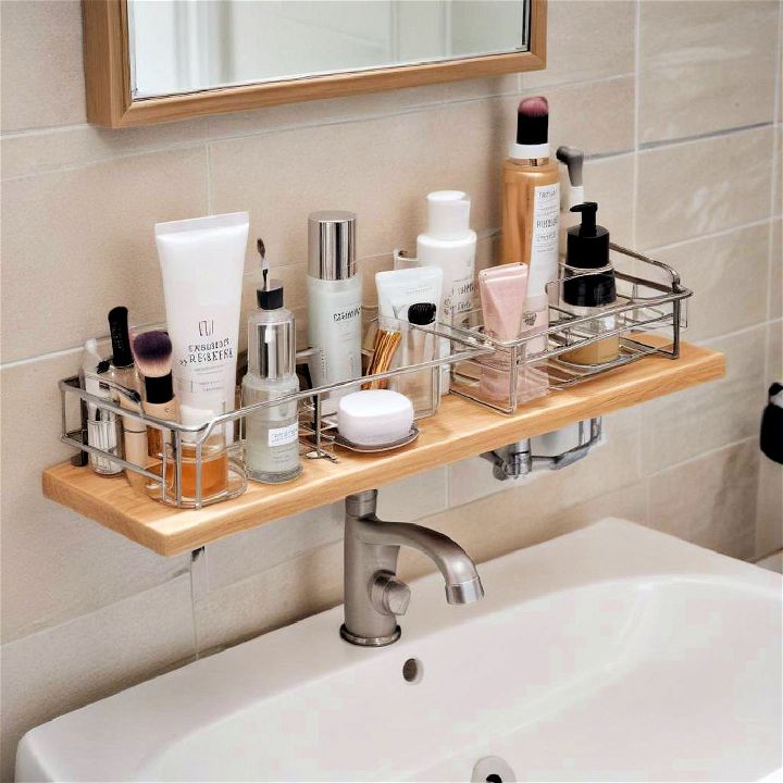 over the sink shelf for makeup