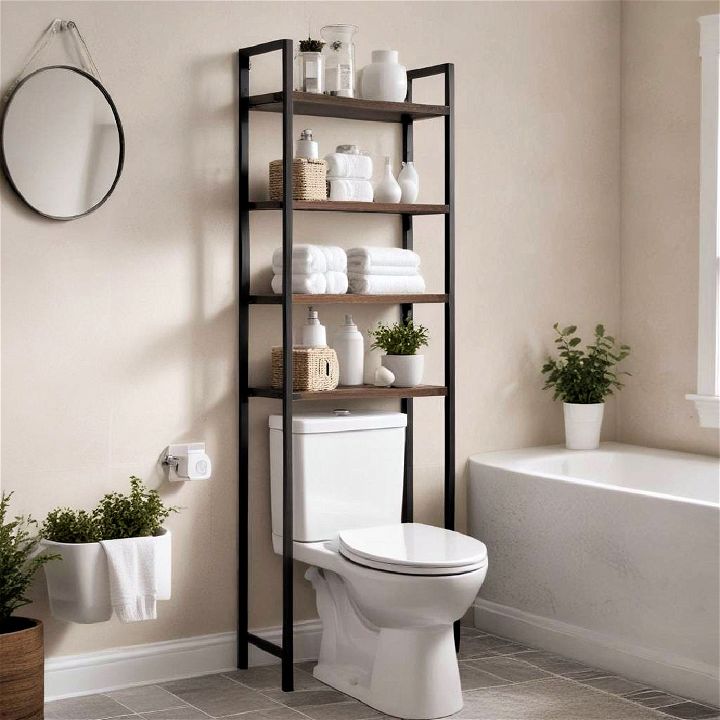 over the toilet shelves for small bathroom