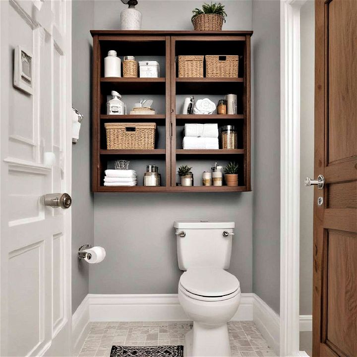 over the toilet storage for small bathroom