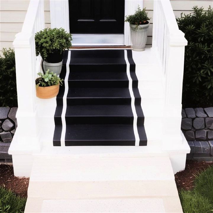 painted stripes for front step