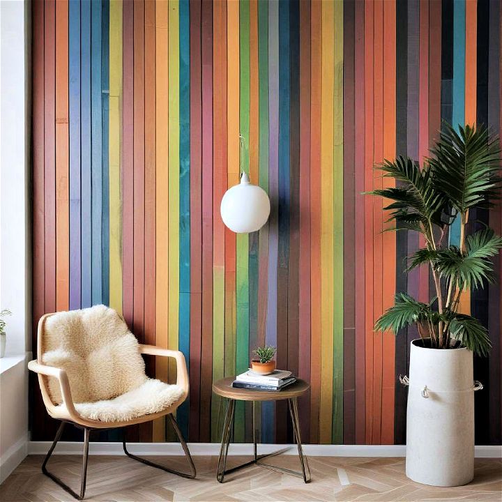 painted wood slats for personality