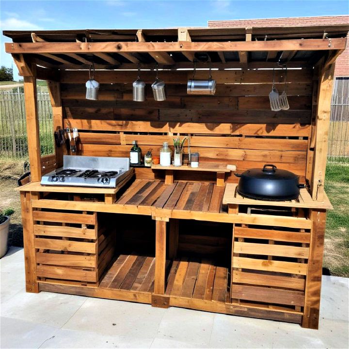 pallet outdoor kitchen