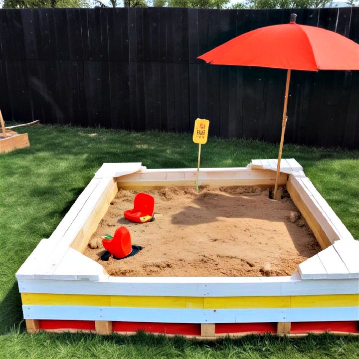 pallet sandbox for kids