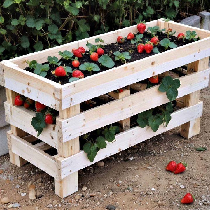 pallet strawberry planter