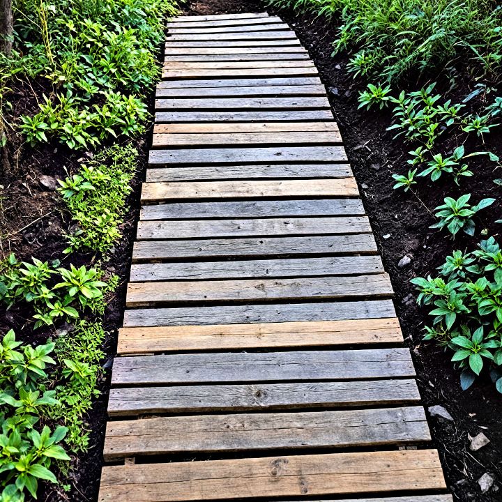 pallet wood walkway