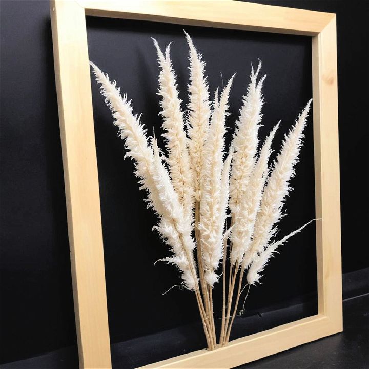pampas filled picture frame