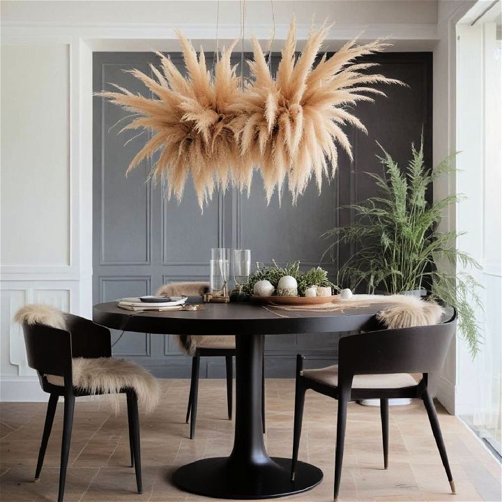 pampas grass in hanging planters