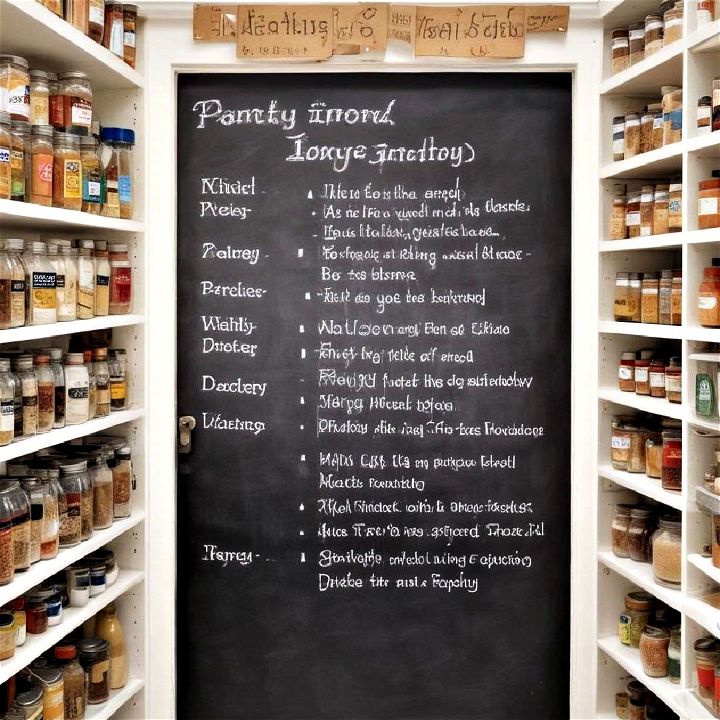 pantry inventory list