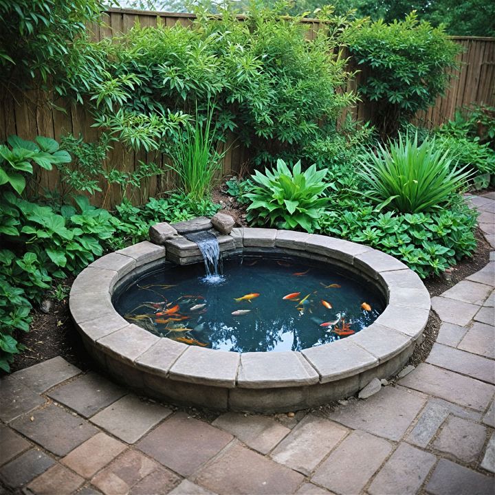 patio pond for urban living spaces