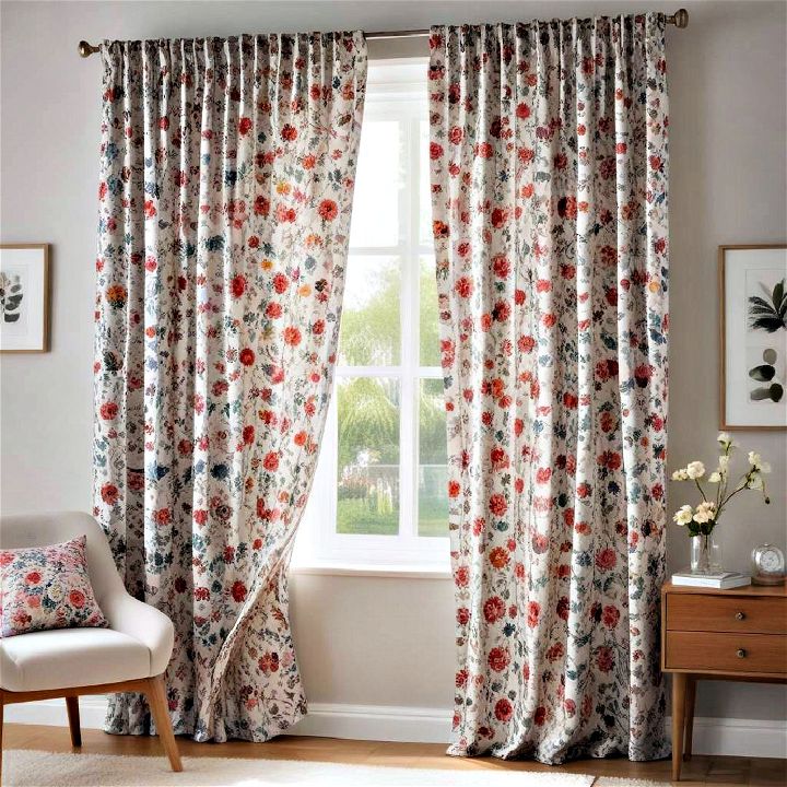 patterned curtain for bedroom