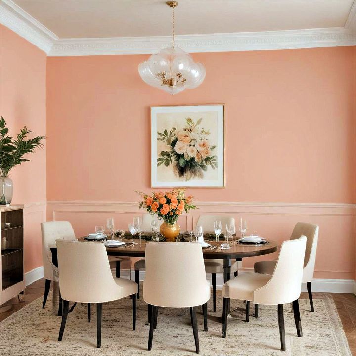 peach dining room paint color