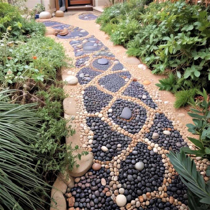 pebble mosaics walkway