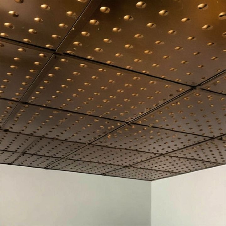 pegboard ceiling idea