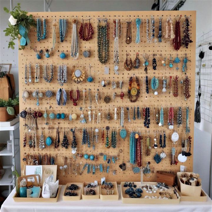 pegboard craft fair display