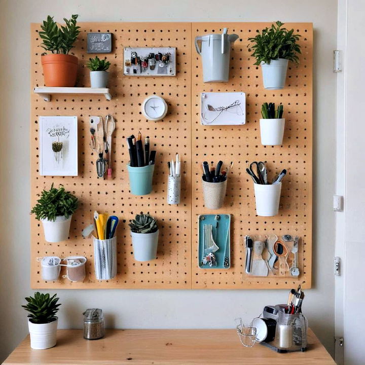 pegboard for wall storage