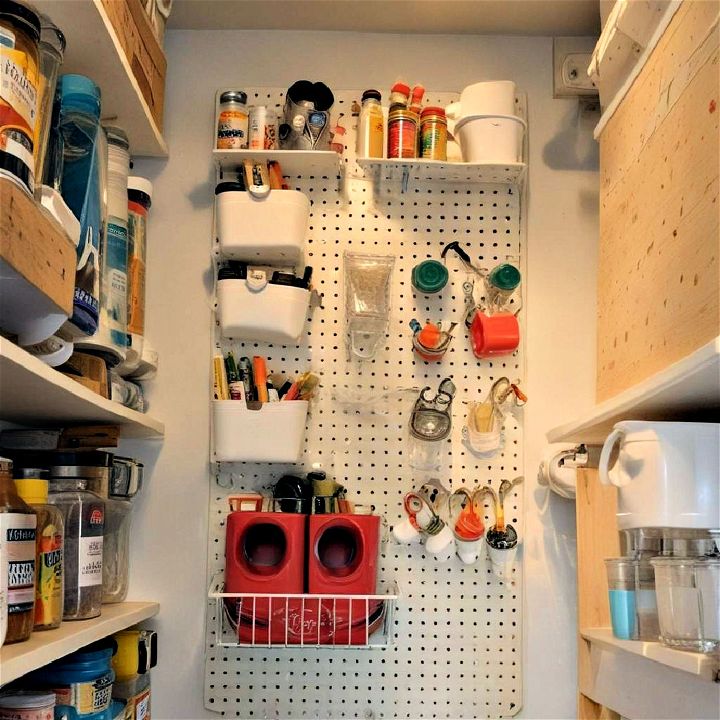 pegboard pantry storage