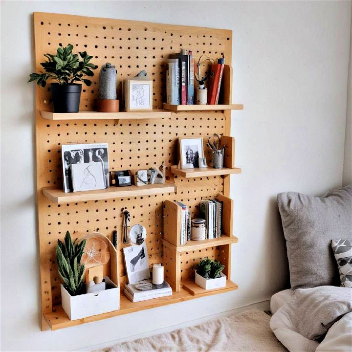 pegboard shelves for smaller items